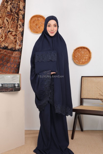 Telekung Rawdah - Safia Series Navy