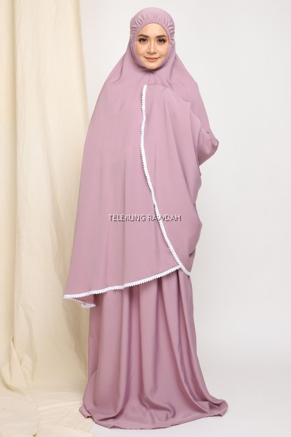 Zahra Telekung Travel - Plum