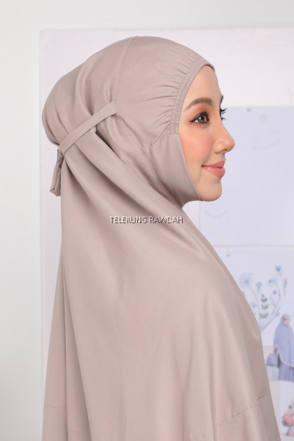 Telekung Rawdah - Humayra Series in Tan